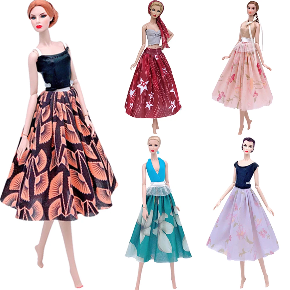 

NK 1 Pcs Mix Doll Dress Fashion Dancing Skirt Noble Model Gown Modern Outfit Doll Clothes For Barbie Doll Accessories 275 JJ