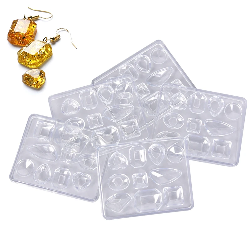 

1pc Silicone Geometric Jewelry Mold Resin Molds DIY Jewelry Making Epoxy Pendant Tool Multi Styles UV Mold
