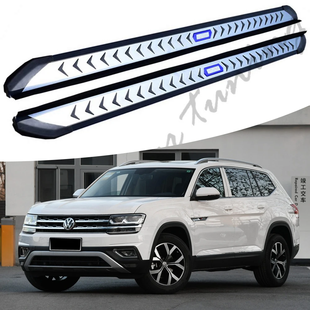 Алюминиевая Беговая плата боковая Шаговая панель Nerf подходит для V W Volkswagen Атлас