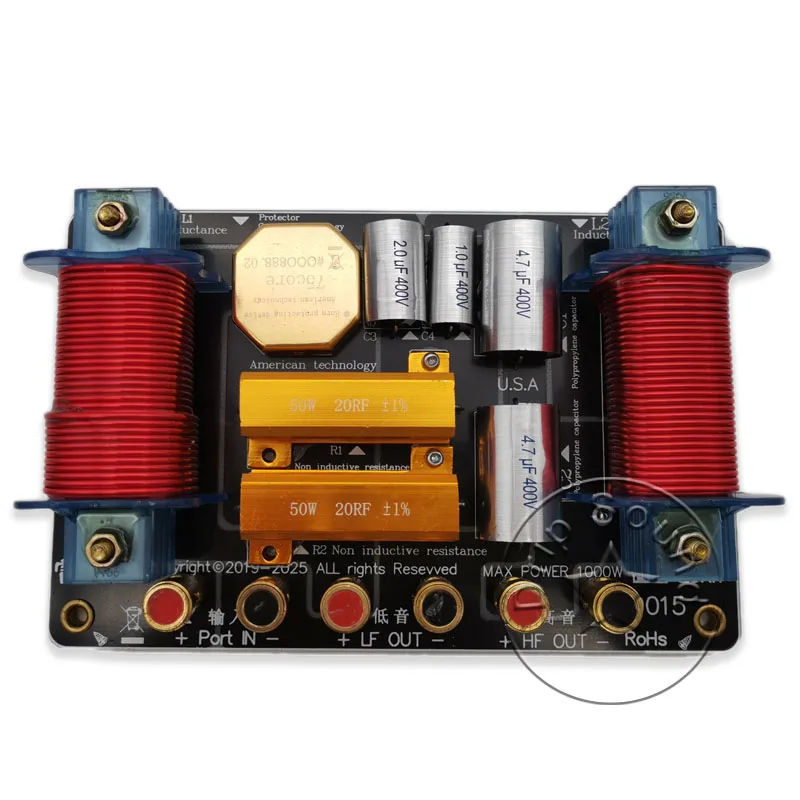 1000 Вт 2 Way блок Hi Fi динамик делитель частоты высоконизкий кроссовер фильтры с