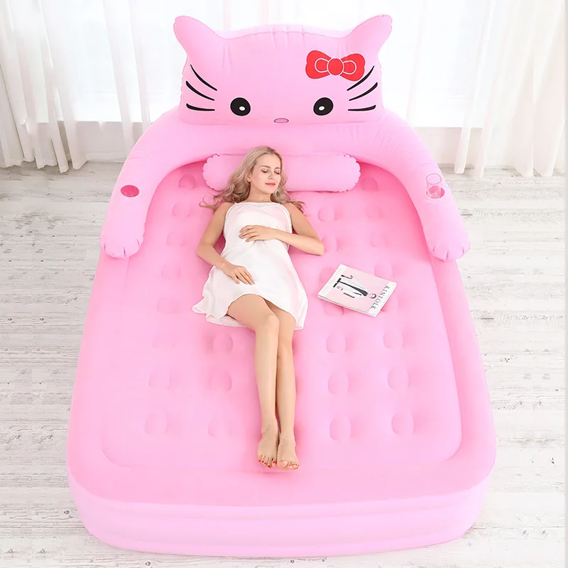 Надувная кровать толстый надувной матрас домашний двойной портативный