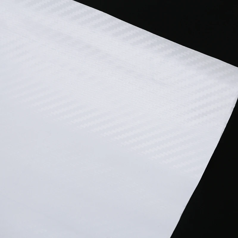 

50*127cm 3D Carbon Fiber Vinyl Car Wrap Sheet Roll Film Sticker Decal White