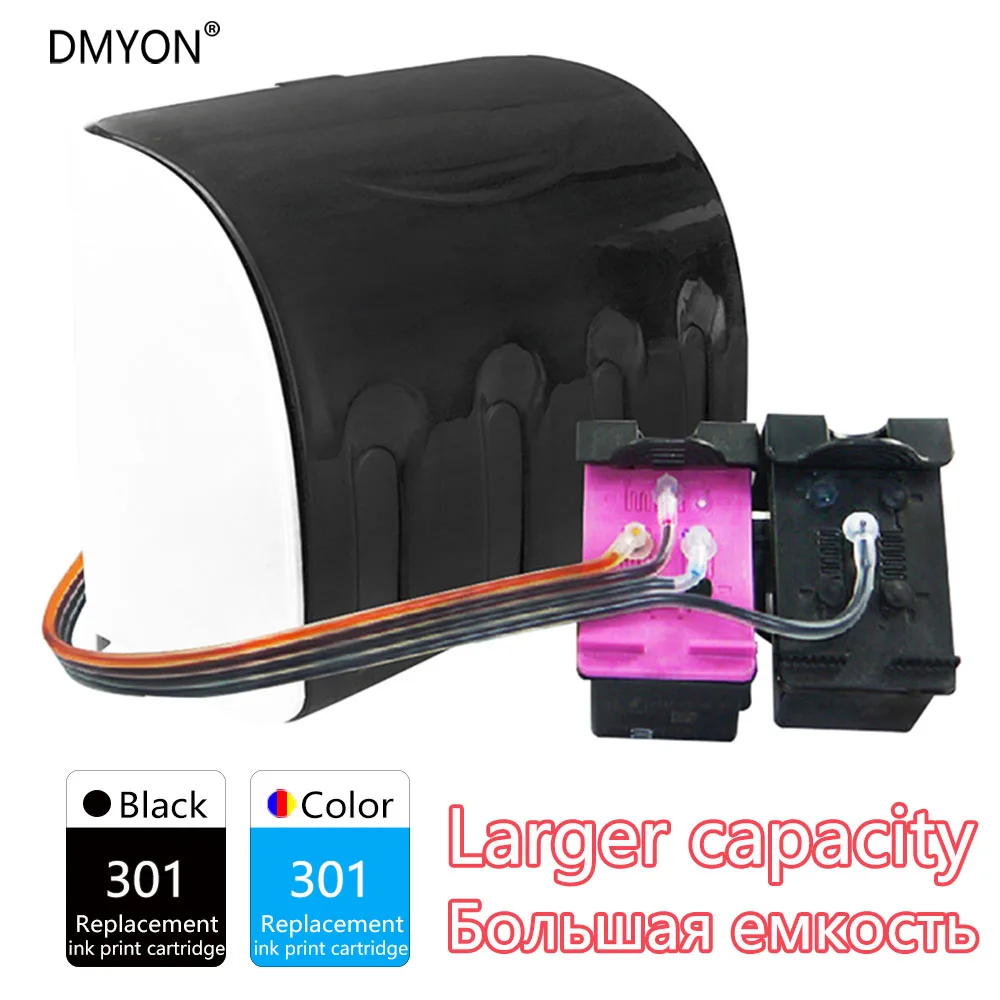 

DMYON 301XL CISS Bulk Ink Replacement for HP 301 for Deskjet 1050 2050 2050s 3050 Envy 4500 4502 4504 5530 5532 5539 Printer