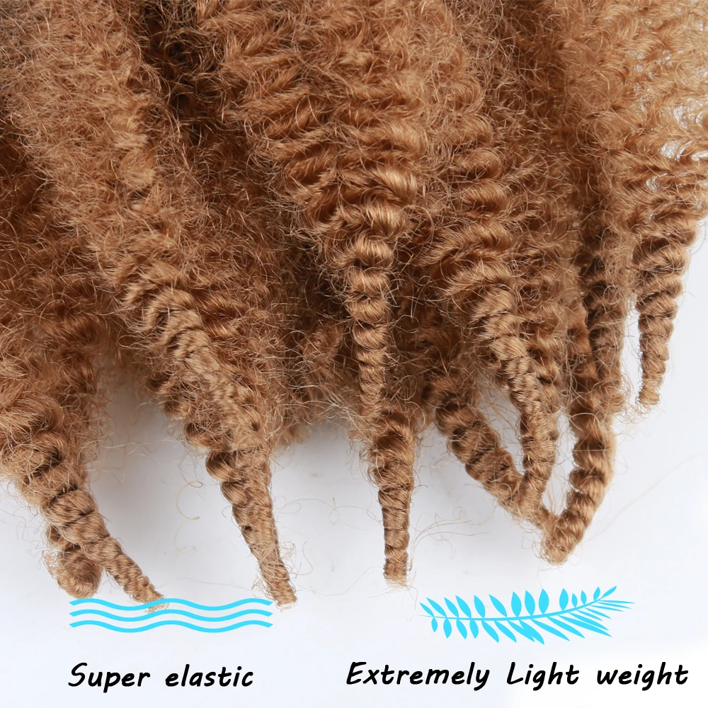 8 дюймов мягкие афро кудрявые натуральные плетеные удлинители Marley для косичек