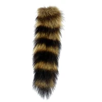 1pcs xl tanned raccoon tail genuine for crafts women men real usa fur coontails fox coon tails cat toys