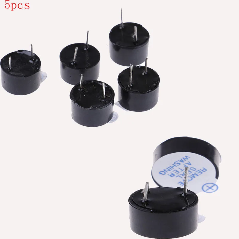

5V Active Buzzer Electronic Diy Kit Magnetic Long Continous Beep Tone Alarm Ringer 12MM 5PCS 3.5-5.5V