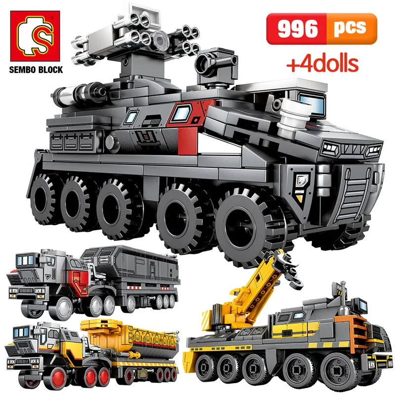 SEMBO 996 шт. город Блуждающие земли автомобиль строительные блоки