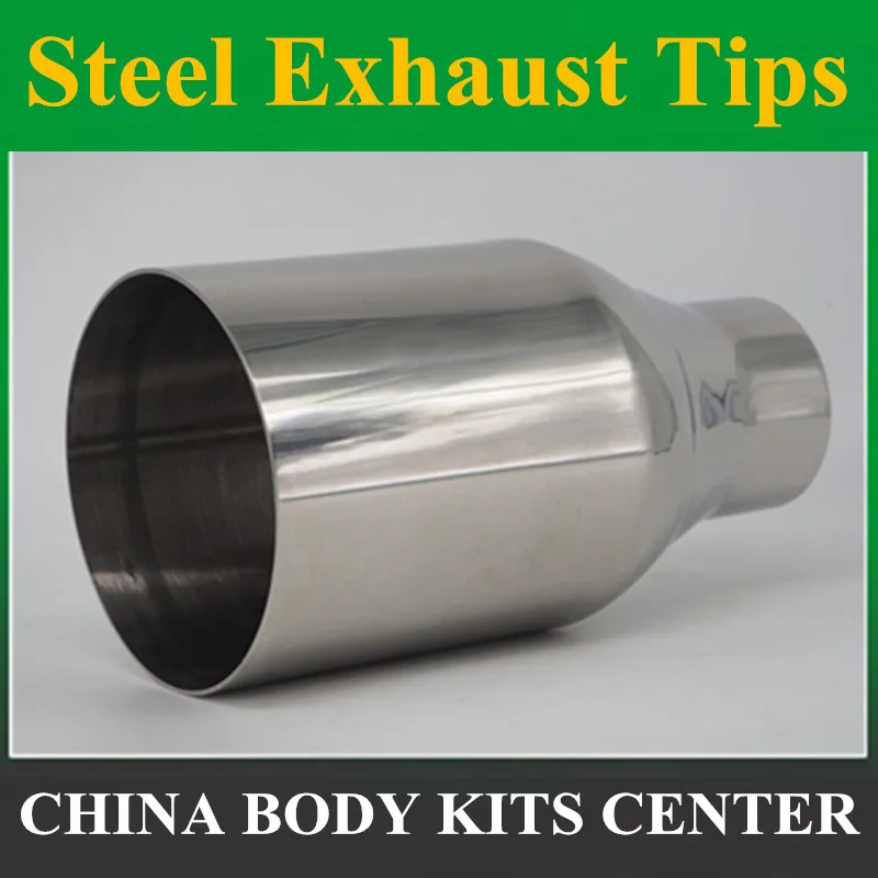 

Universal Car Exhaust Muffler Tail Pipe Stainless Steel Chrome Decorative Tip Exhaust Pipe Automobile Accessories Car-styling