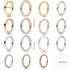 Оригинальное серебро 925 пробы, розовое золото, надпись Love кольца сердце для женщин, Свадебная вечеринка, европейские модные ювелирные изделия