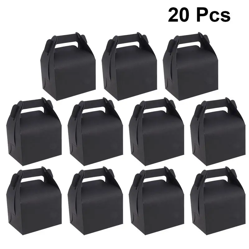 20 шт. маленькая Подарочная коробка из крафт бумаги в стиле Tote Bag бумага для торта с