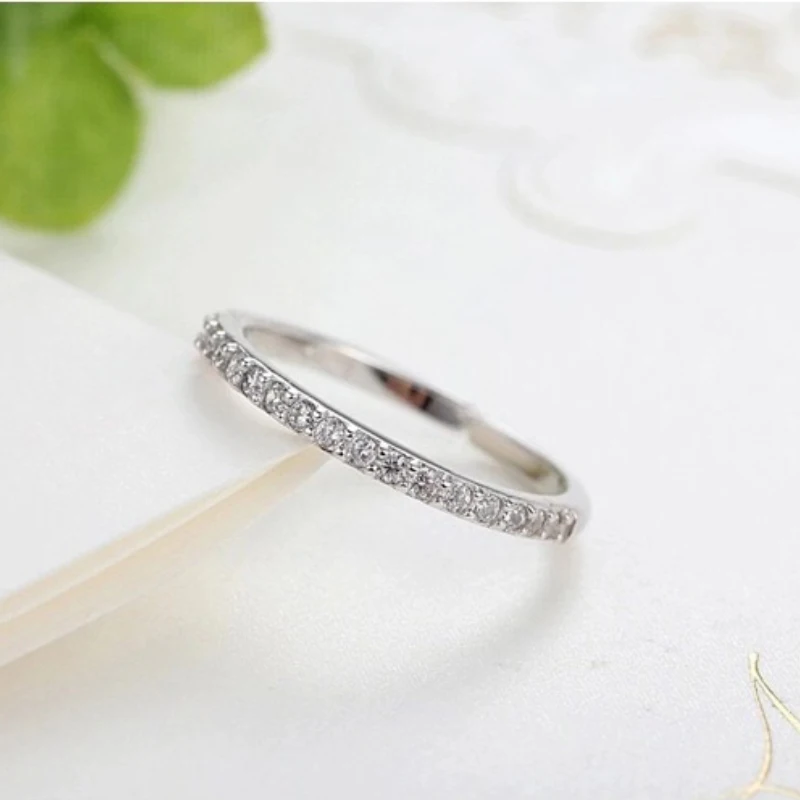 

Wholesale European Fashion Woman Girl Party Wedding Jewelry Gift White AAA Zircon 9 2 5 Ring