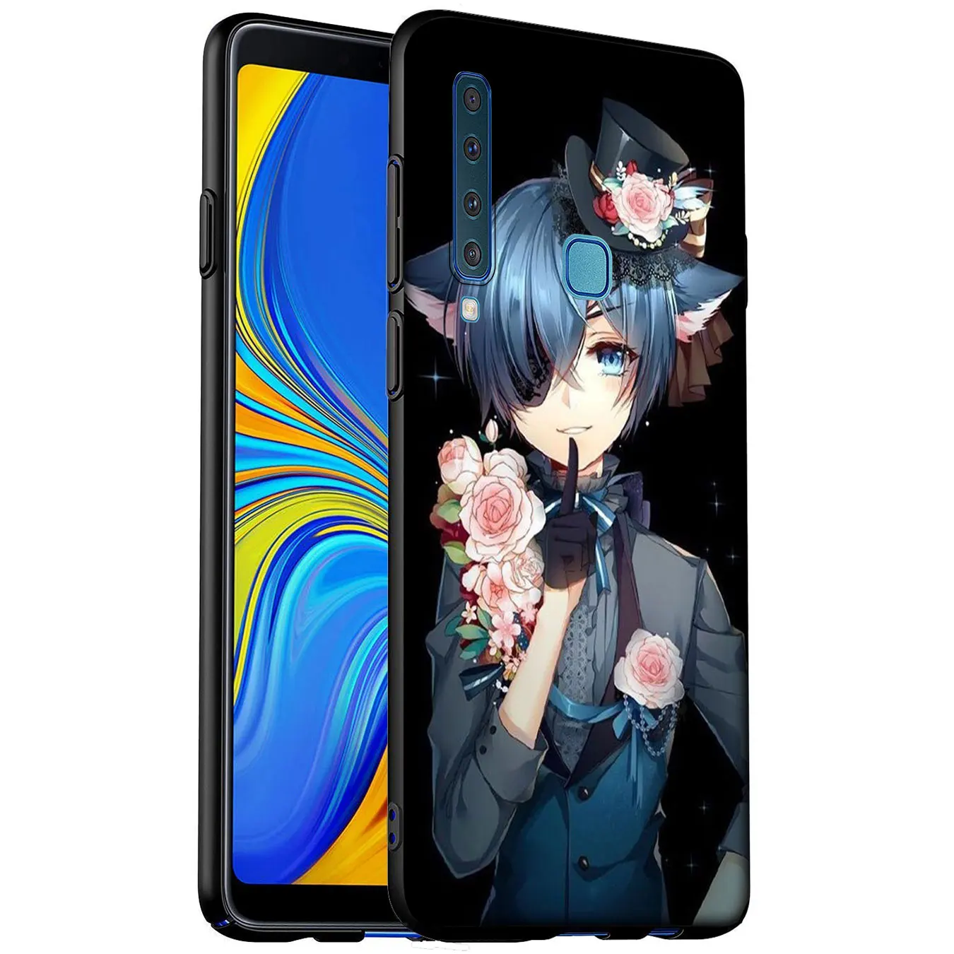 Мягкий силиконовый чехол для телефона Samsung Galaxy A6 A7 A8 A9 2018 A3 A5 2016 2017 Note 9 8 10 Plus Черный