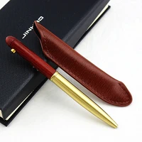 1pcs upscale business office gift stationery ballpoint pen metal wooden rotate signing pen fashion 0 5mm office writing pens