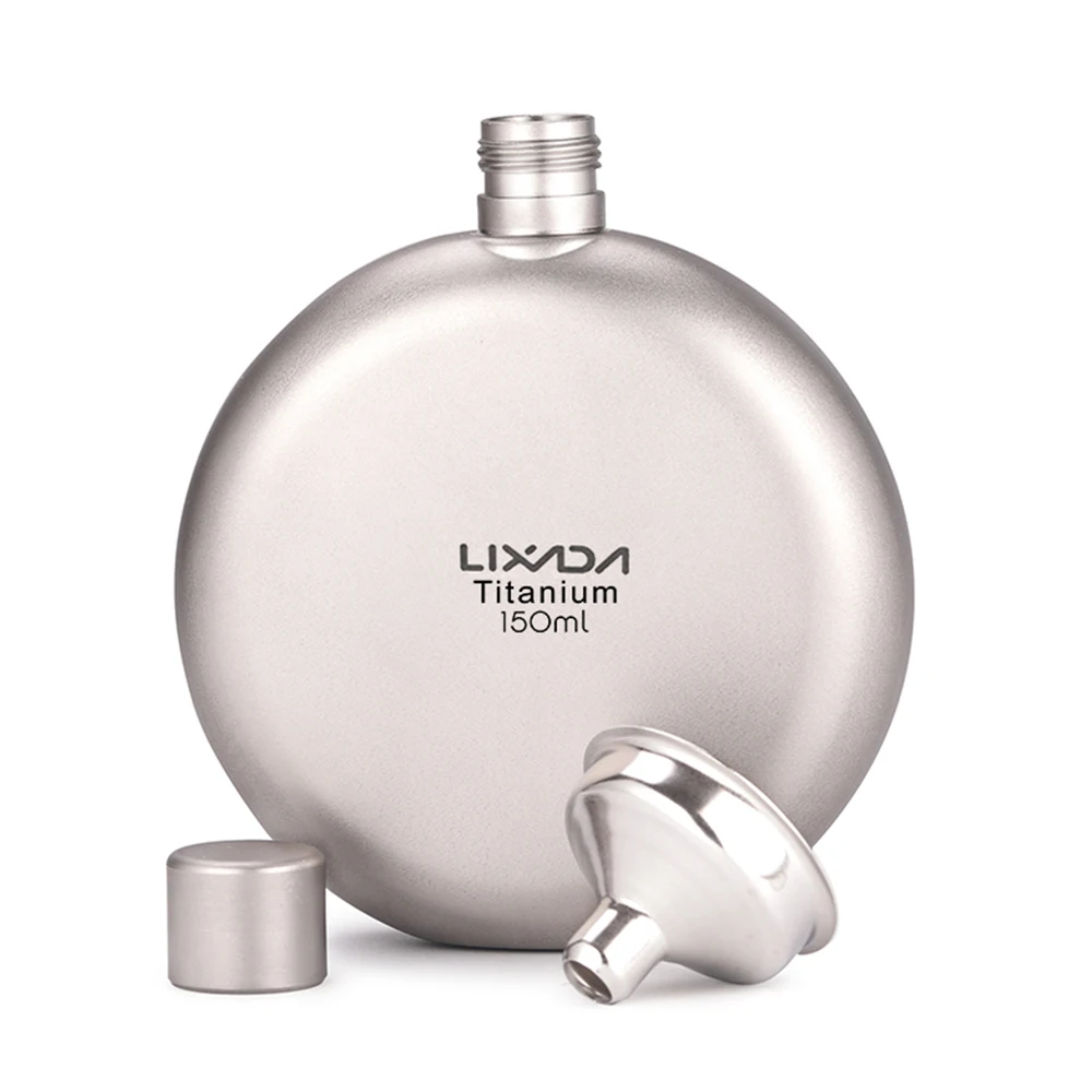 Титановая фляжка 150 мл герметичная титановая спиртовой виски винная для кемпинга