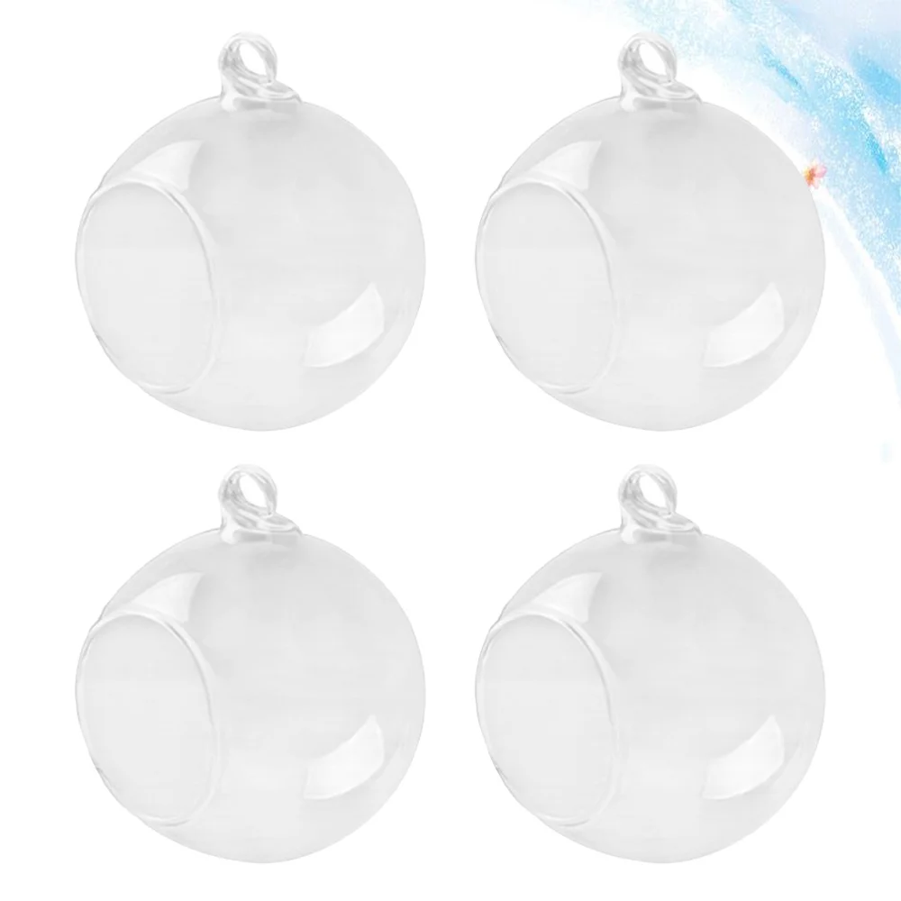 4 шт. прозрачная подвесная стеклянная ваза Форма шарика цветок террариумные