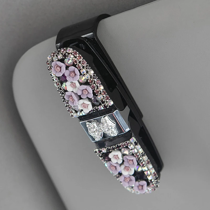 Блестящие автомобильные держатели для солнцезащитных очков зажим