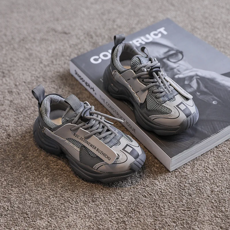 

2022 New Children's Sport Shoes High Quality Boys Grey Sneakers Fall Autumn Winter Girls Casual Shoes Kids Running ShoesXZ116