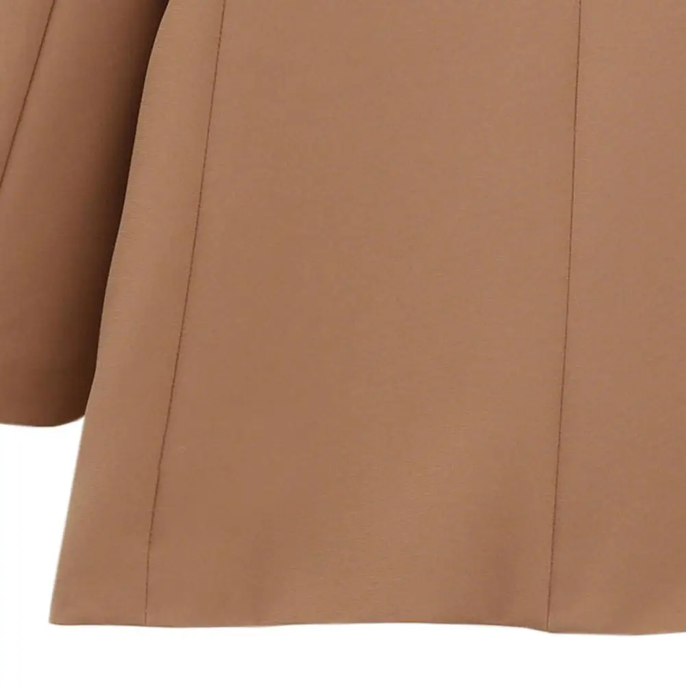 Элегантная Женская Офисная верхняя одежда женский эластичный верблюжий топ с