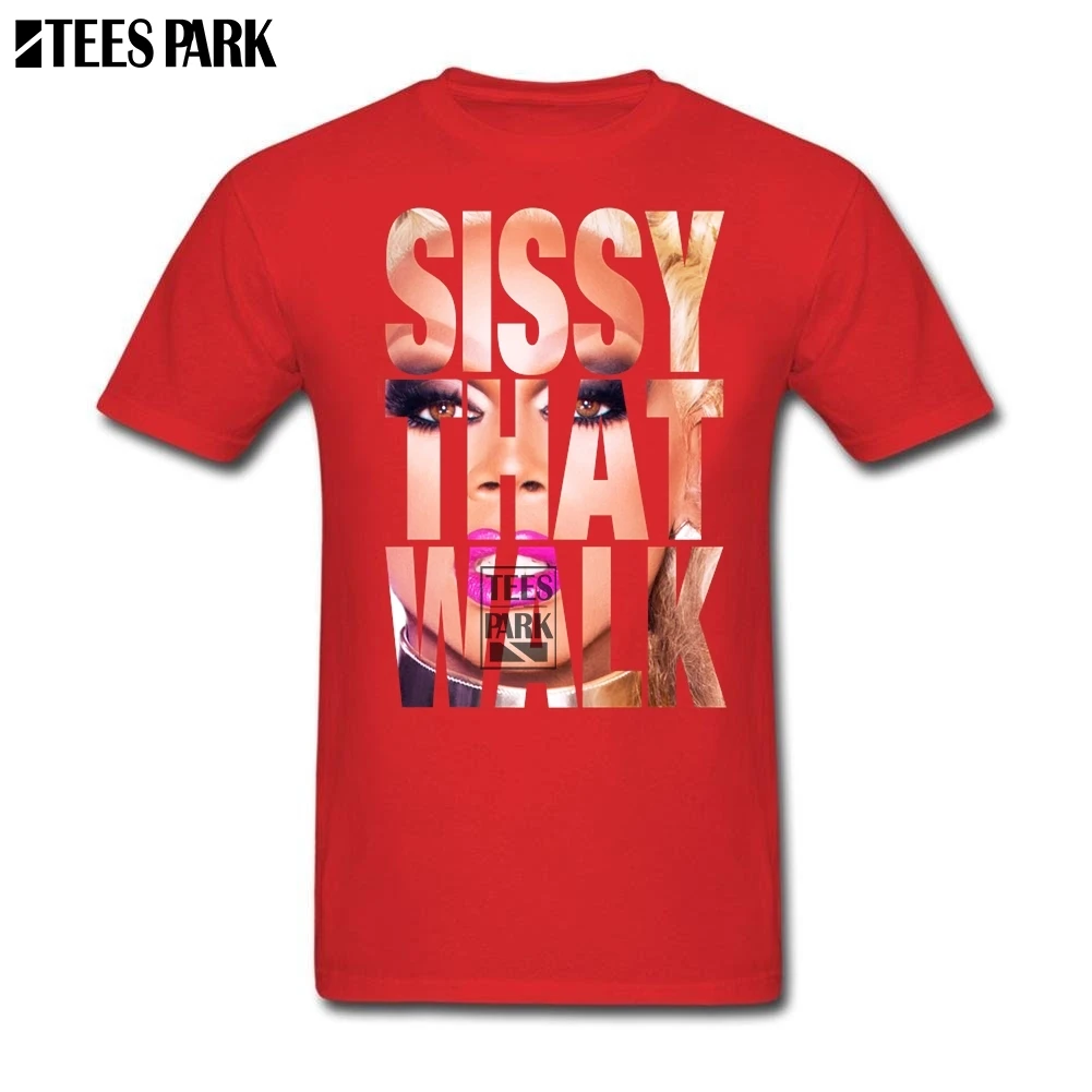Cotton Shirt Men Rupaul Sissy That Walk Designer T Shirts Crew Neck Plus Size Men's Solid Movie | Мужская одежда
