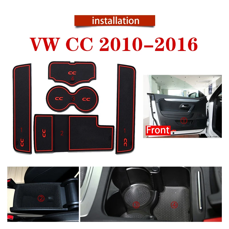 5 шт. противоскользящие Противоскользящие коврики с пазами для двери чашки