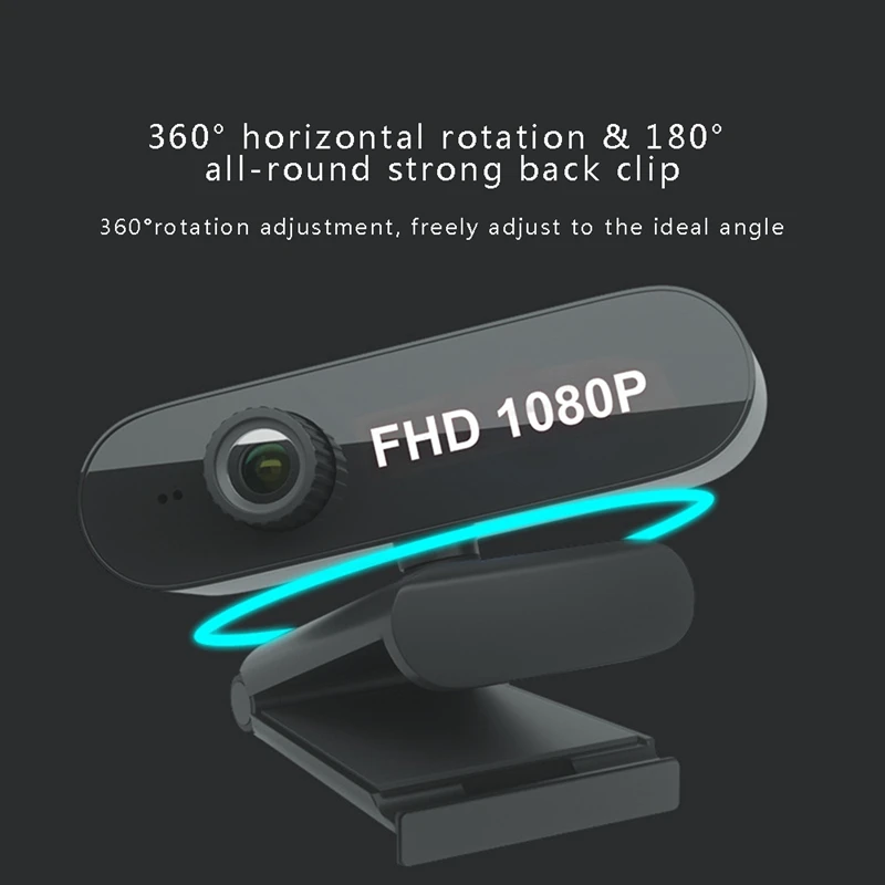 

1080P Webcam Built-In Dual Microphones Full Hd Video Camera For Pc Usb Plug Wide Angle Free Drive