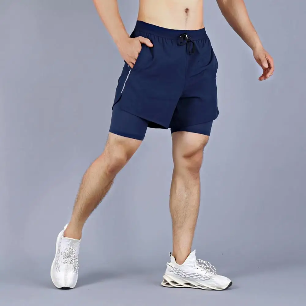 

2020 Summer Running Shorts Men 2 in 1 Sports Jogging Fitness Shorts Training Quick Dry Mens Gym Men Shorts Sport gym Short Pants