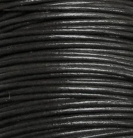 

Best 2mm Black Hot good hotslae wojf Genuine Round 100% COW Real Leather Jewelry Cord String For Bracelet & Necklace