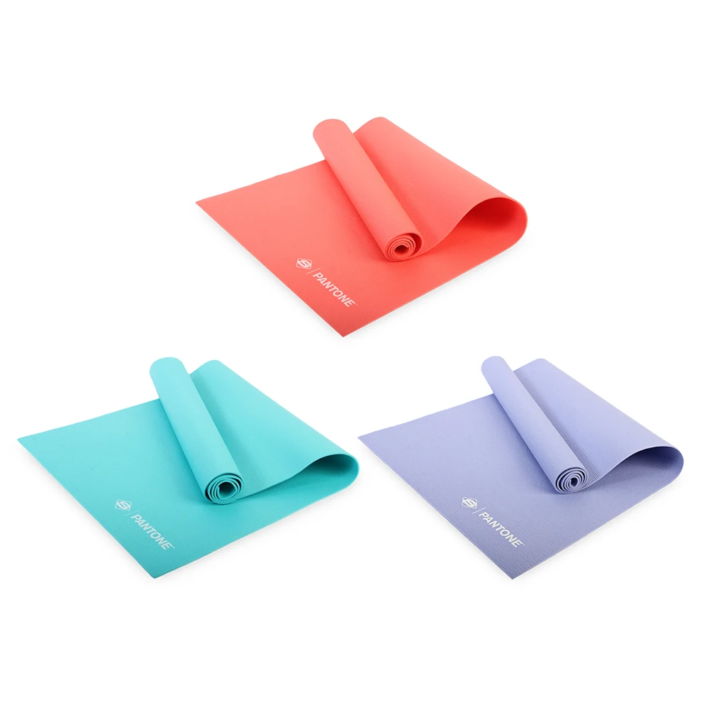 Pantone SPK8882 ПВХ коврик для йоги толщина 4 мм для старших любителей Яги 3 цвета мягкая для фитнеса Бодибилдинг йога коврики