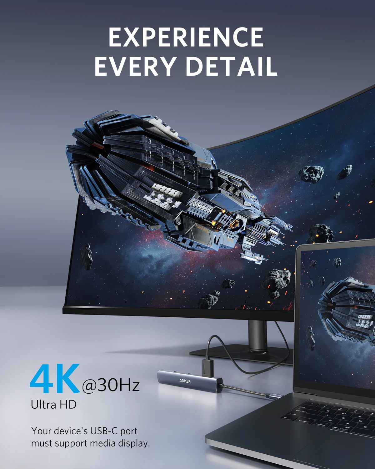 USB-концентратор Anker 6 в 1 65 Вт 4K HDMI Гбит/с Ethernet 2 порта USB 3 0 | Компьютеры и офис