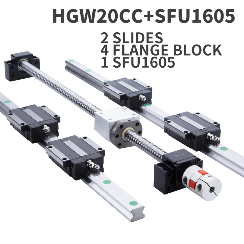 2 шт. HGH20/HGR20 Любая длина + 4 HGW20CC 1 набор SFU1605 усиленный блок линейная направляющая