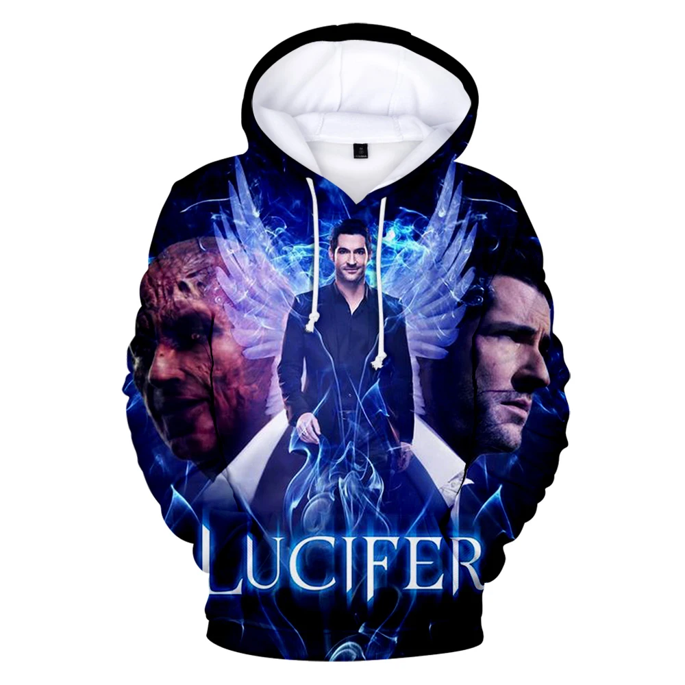 Толстовка Lucifer Morningstar 3D для мужчин и женщин Красивый пуловер улицы толстовка с