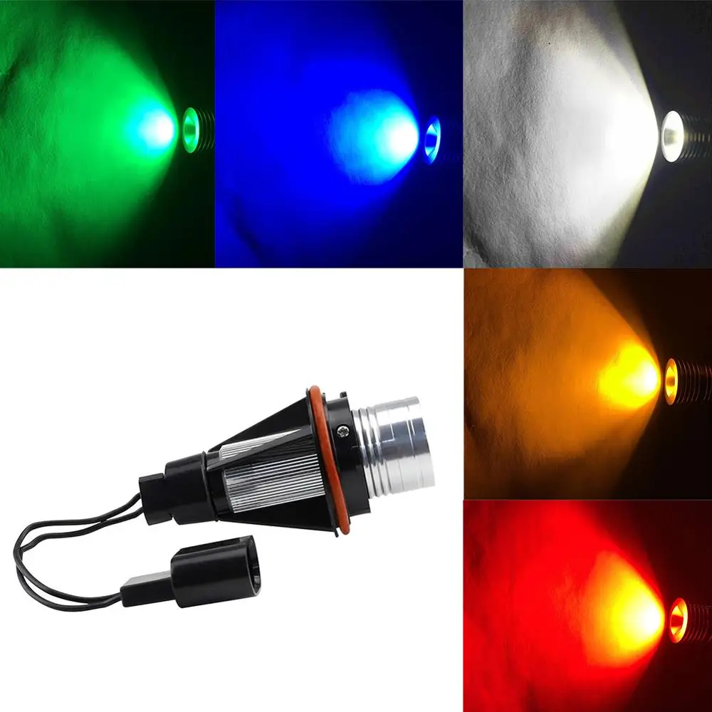 YOLU 1 пара светодиодные габаритные огни глаза ангела белого и синего цвета желтый