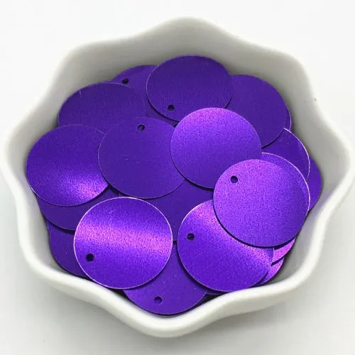 Matte dark purple Матовые блестки 20 мм большие круглые свободные блестки Lentejuelas рукоделие Рукоделие Шитье ПВХ пайетки женские аксессуары для одежды 30 г - Цвет: Matte dark purple
