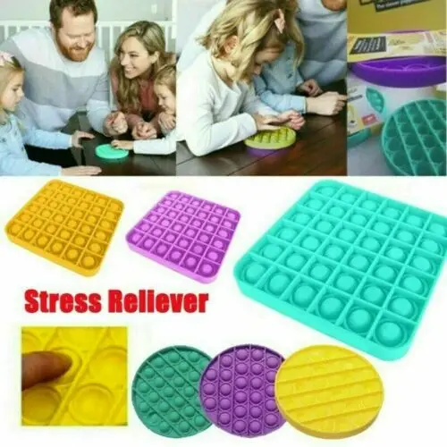 

Popular Pushing Bubble Fidget Sensory Toy Pressure Release Bubble Extrusion Game Kids Brain Training Outdoor Home Puzzle Games