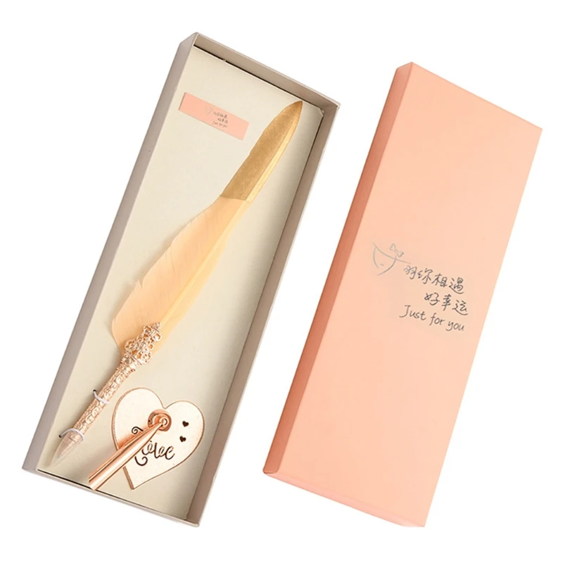 

Vintage 0.5mm Quill Dip Feather Pen Signature Ballpoint Pens Calligraphy Supply