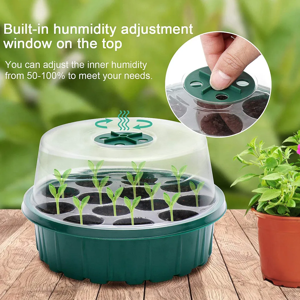 

Round Growth Box Succulents Transparent Tray Vegetables With Drain Holes