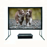 200 169 inch projector screen portable foldable outdoor fast folding projection screen for stage with flight case