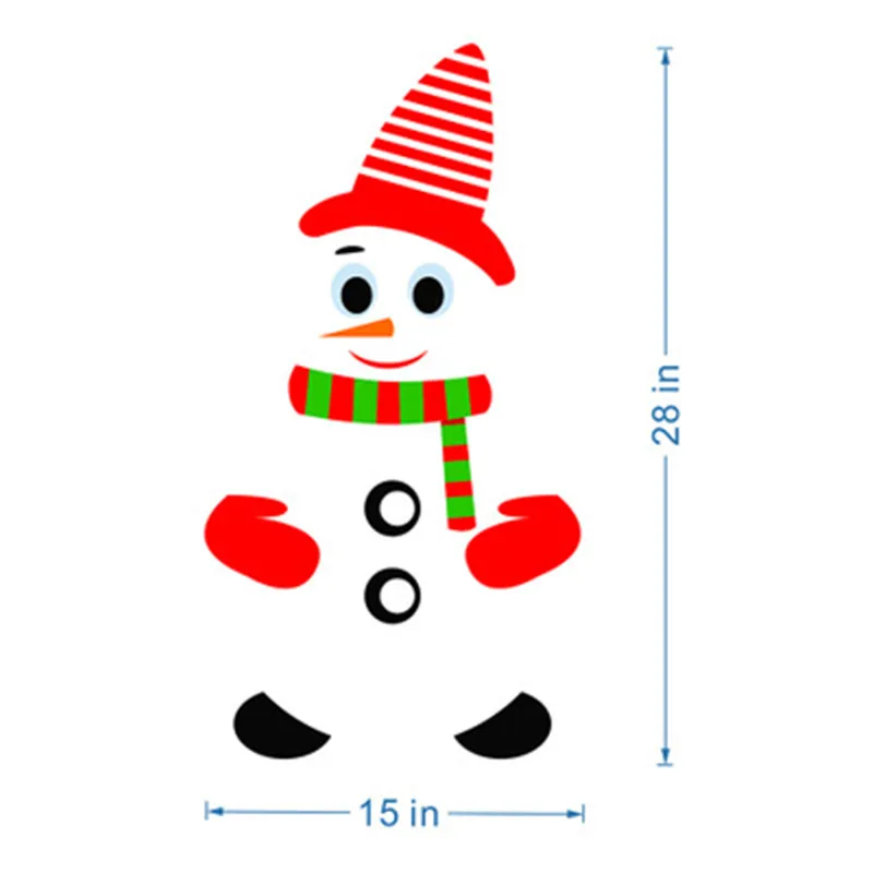 

Christmas Decorating Snowman Fridge Stickers Cupboard Santa Snowman Decals 2021 Happy New Year Christmas Decorations For Home