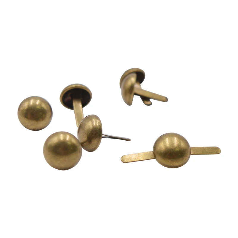 100pcs 10mm Rivets for Leather Metal Crafts Purse Feet Studs Pierced Handbag Punk Rock Bag Accessories | Багаж и сумки