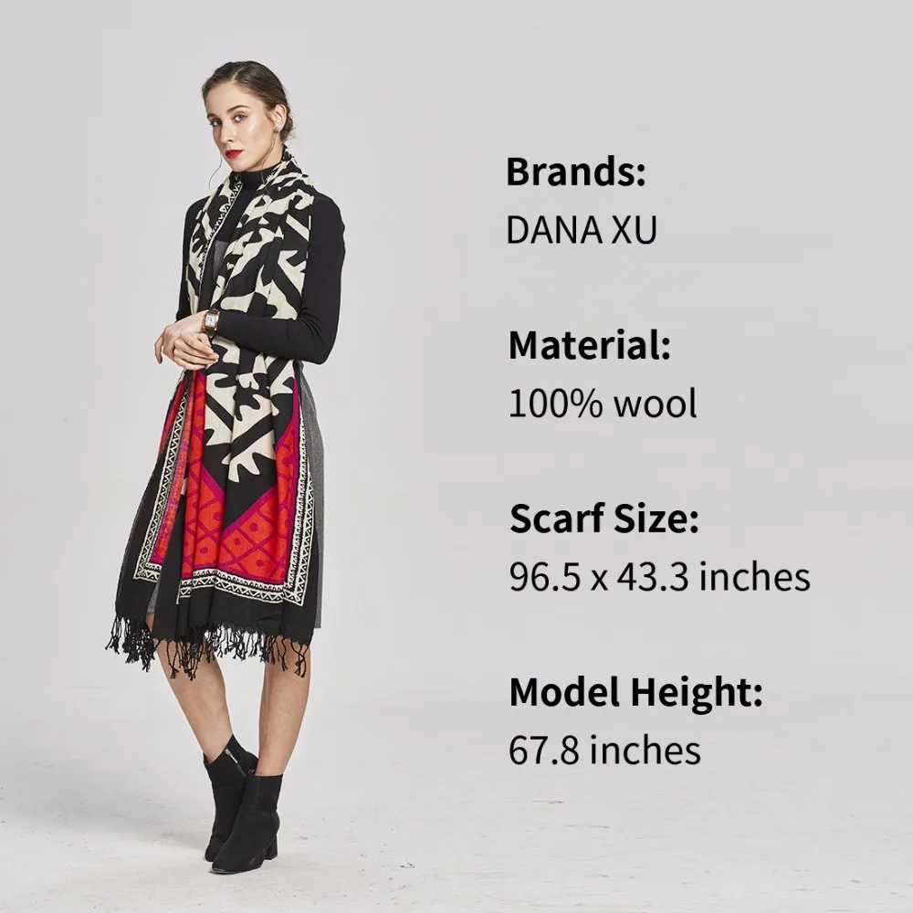 

Luxury Brand Scarf Cashmere Cape Poncho Wool Winter Fashion Scarves and Shawls Cashmere Pashmina Bandana Face Shield Wrap Muslim