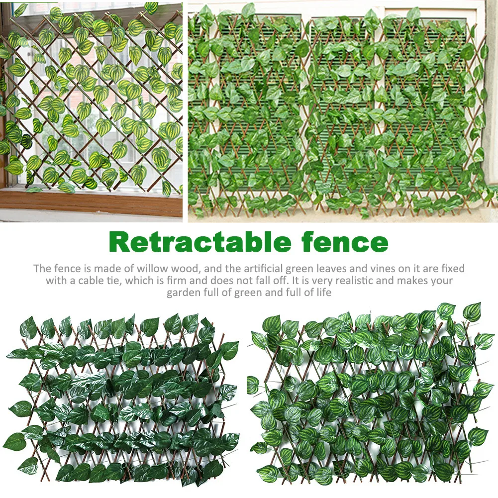 

Artificial Leaf Screening Roll UV Fade Protected Privacy Premium Willow Wood Hedging Wall Landscaping Fence Balcony Screen