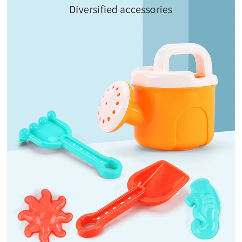 

Kids Beach Sand Toys,6PCS Big Trolley Sand Toy Set,Reusable Sandbox Toys for Toddlers Summer Beach Toys