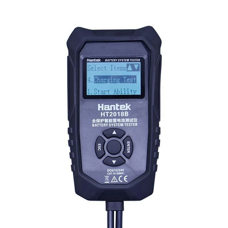 

HT2018B/HT2018C Battery Tester 6V/12V/24V Automotive Load Car Digital Battery Analyzer Multi Languages Battery Diagnostic Tool