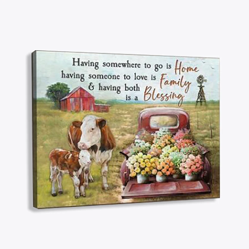 

Wall Art номер плакат Винтаж Home Family Blessing холст удивительная пейзажная Живопись Домашний Декор Куадрос для дом Спальня