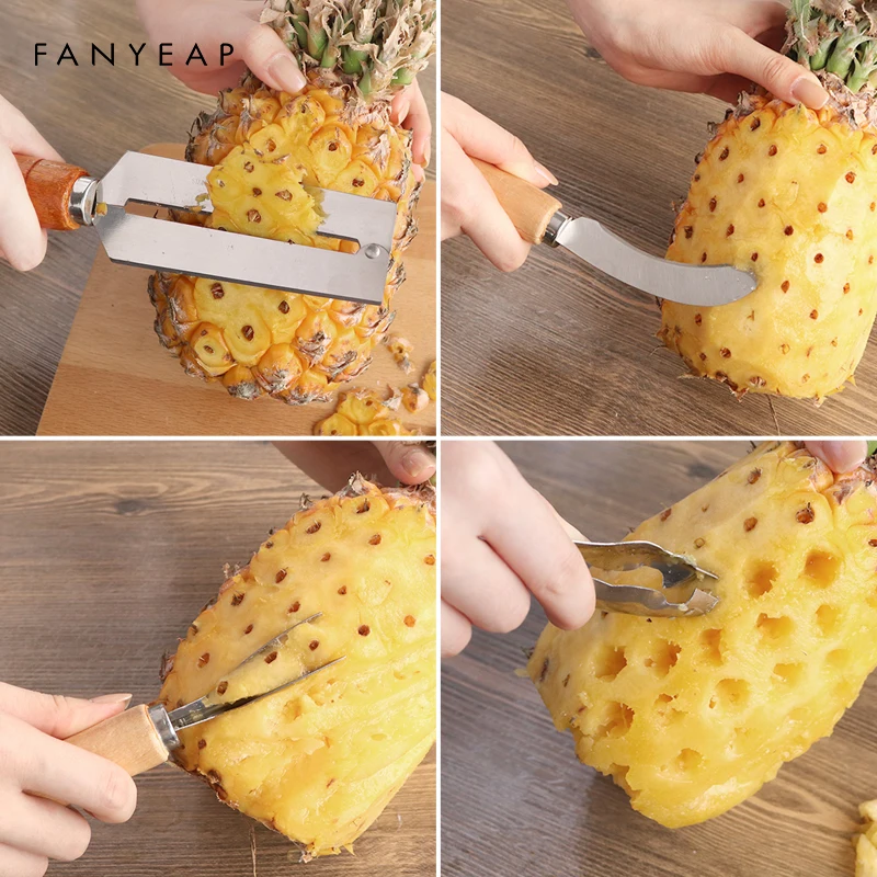 

Pineapple Slicer Parer Knife Stainless Steel Kitchen Fruit Tools Cooking Tools
