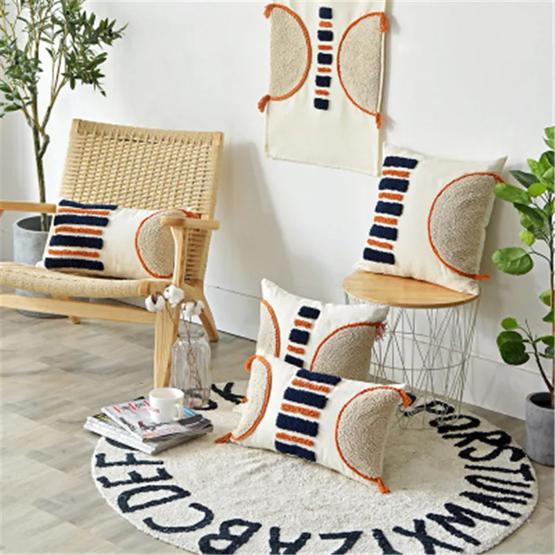 Наволочка для подушки в стиле Morrocca наволочка ручной работы с полосками