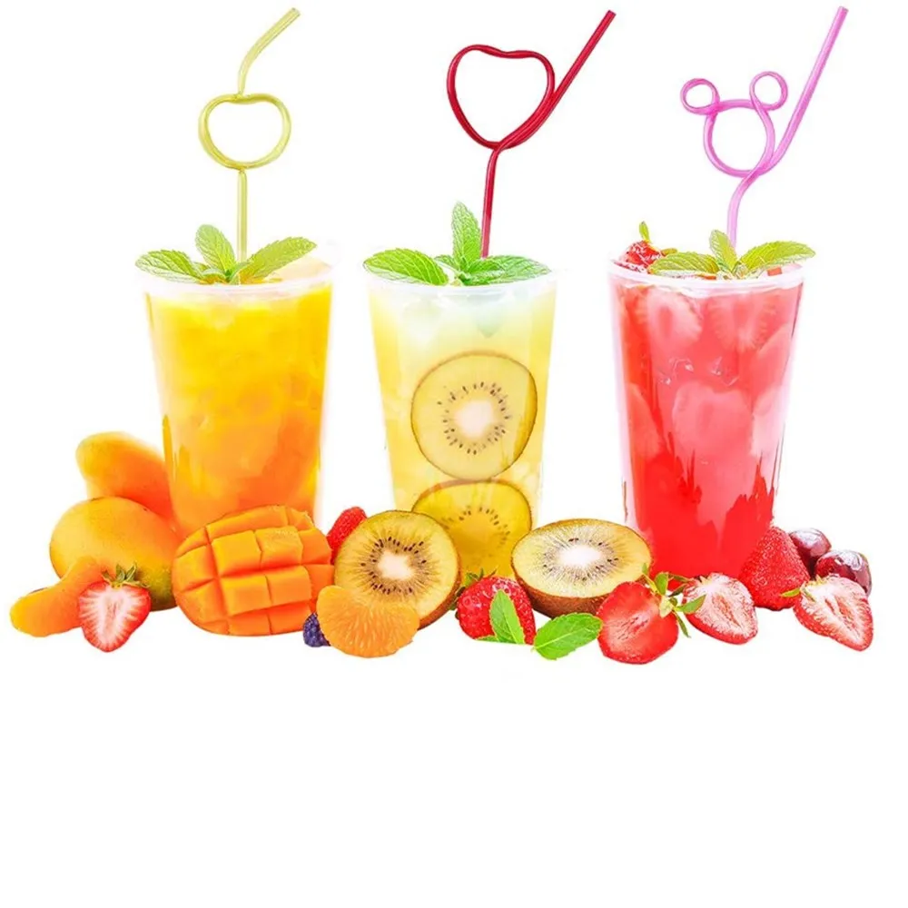 

10 Pcs Crazy Straws,random Assorted Colorful Reusable Plastic Crazy Loop Straws For Birthday Party Or Classroom Activities.