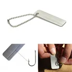 Миниатюрная точилка для ножей повседневного использования, алмазный камень для ножей на открытом воздухе, карманный Мультитул для кемпинга, для охоты с крючками, Мультитул