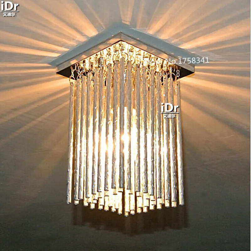 

Home NEW E14 Modern Chrome Chandeliers L120mm Bedroom lights corridor lighting 0129
