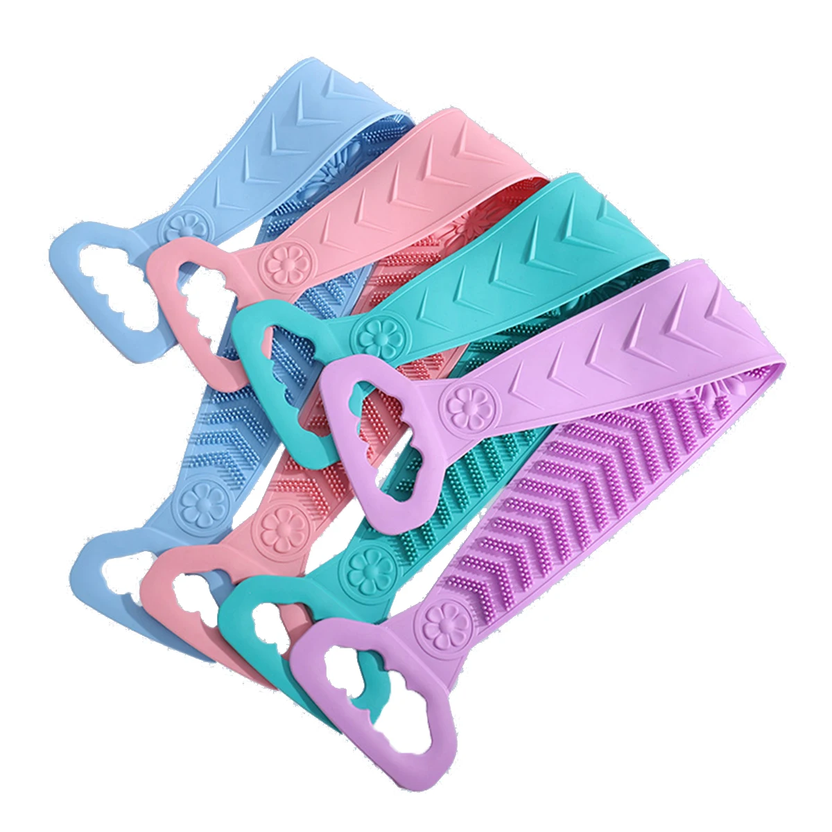 70 см длинное полотенце для спины щетка ванны двусторонний скруббер силиконовый